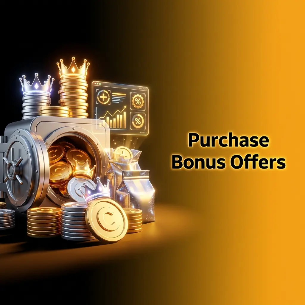 Crown Coins Casino store page showing purchase bonus offers with extra Crown Coins and Sweeps Coins on coin packages