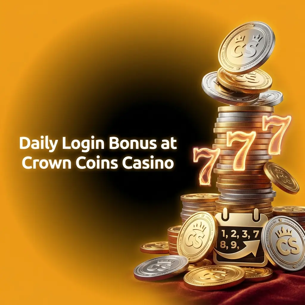 Crown Coins Casino daily login bonus with free Crown Coins credited to player balance each day