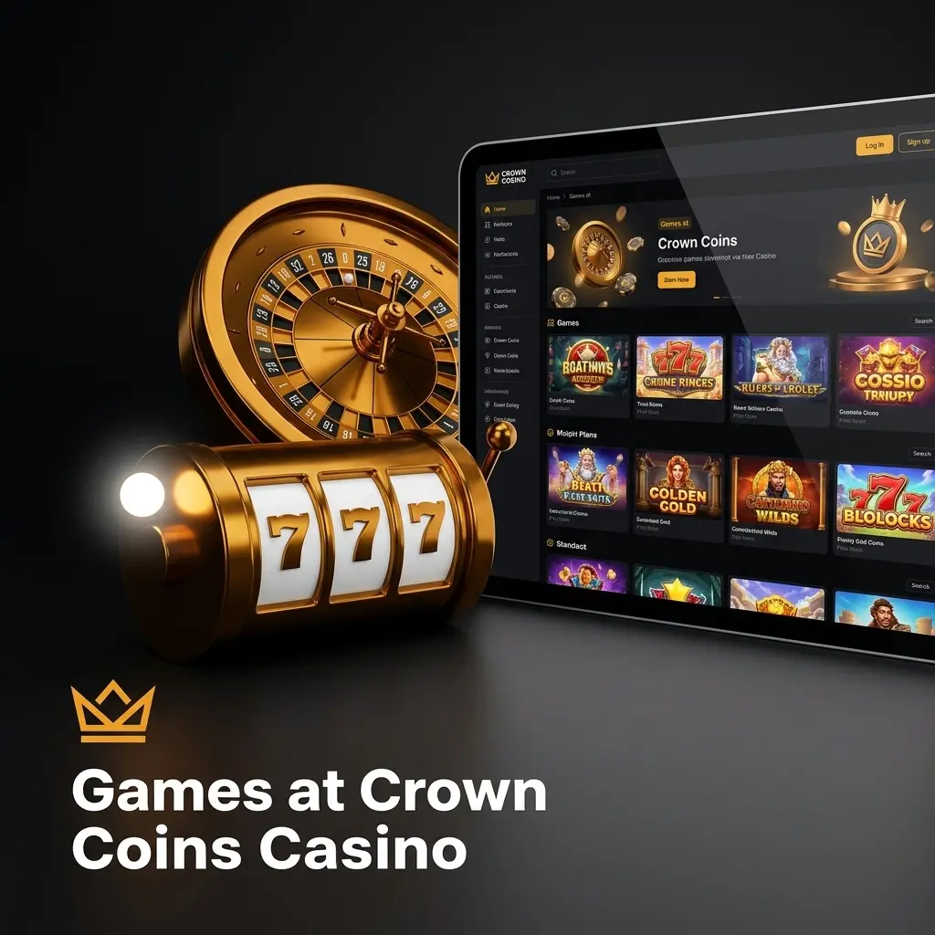 Crown Coins Casino game library with 700+ slots, jackpots, table games, video poker, and fish games for US players
