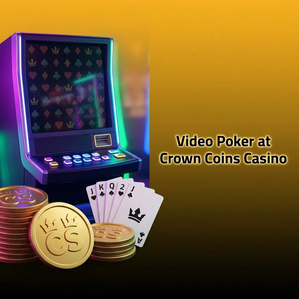 Video poker games at Crown Coins Casino including Jacks or Better, Deuces Wild, and Double Double Bonus Poker